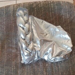 Silver Metallic Puffer Jacket